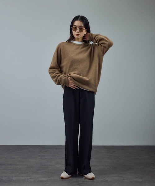 ADAM ET ROPE FEMME ダークブラウン ニットセーター SALON adam et rope'（サロン アダム エ ロペ） ニット セーター 「WEB