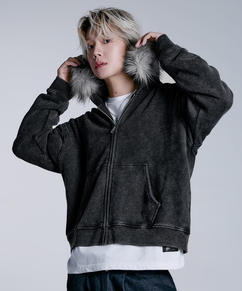 パーカー ヘビーウェイト裏毛ZIPファーパーカー「UNISEX」 メンズ