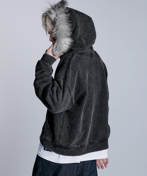 パーカー ヘビーウェイト裏毛ZIPファーパーカー「UNISEX」 メンズ