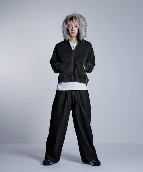 パーカー ヘビーウェイト裏毛ZIPファーパーカー「UNISEX」 メンズ