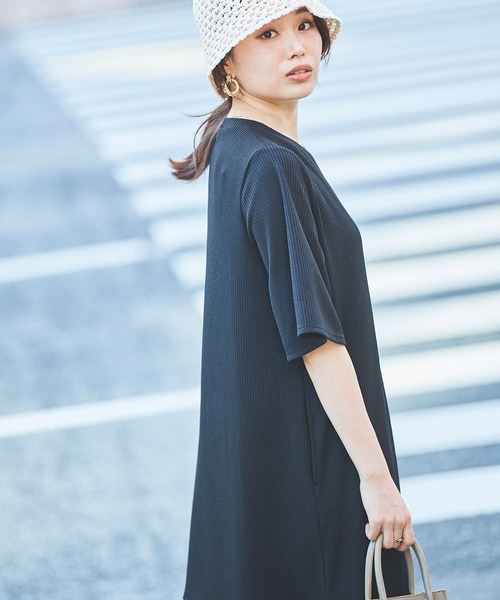 「mil」 半袖ワンピース XX-SMALL ブラック レディース_画像7