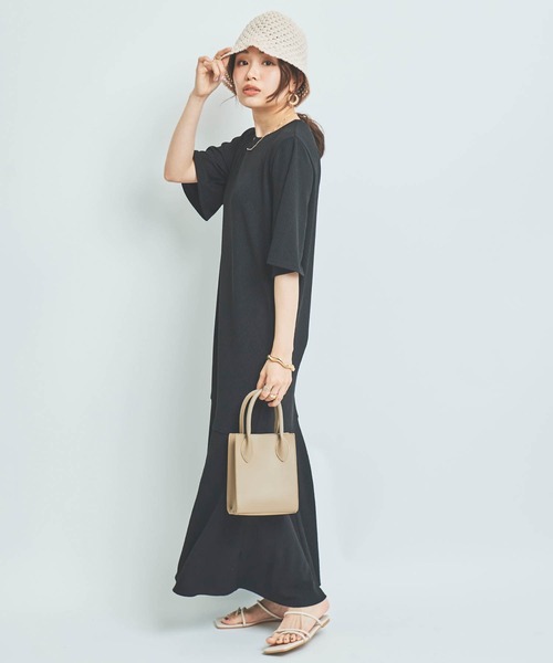 「mil」 半袖ワンピース XX-SMALL ブラック レディース_画像8