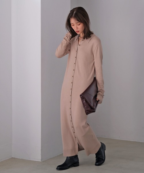 AKTE（アクテ） ワンピース ポロニットロングカーディガン : ZOZOTOWN