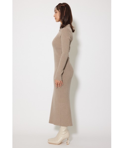 rienda（リエンダ） ワンピース スキッパーニットワンピース 秋服 冬服