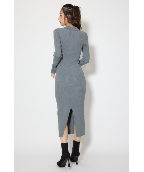 rienda（リエンダ） ワンピース スキッパーニットワンピース 秋服 冬服