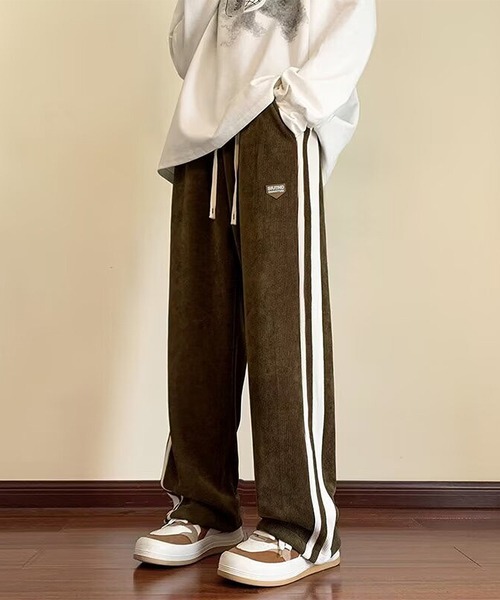 SBG by 7JEWELRY スラックス SBG サイドストライプ ルーズシルエット