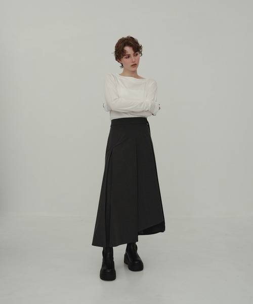 CITY TOKYO スカート Asymmetry Tuck Skirt/アシンメトリータックス