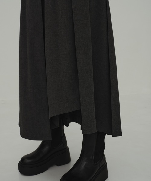 CITY TOKYO スカート Asymmetry Tuck Skirt/アシンメトリータックス