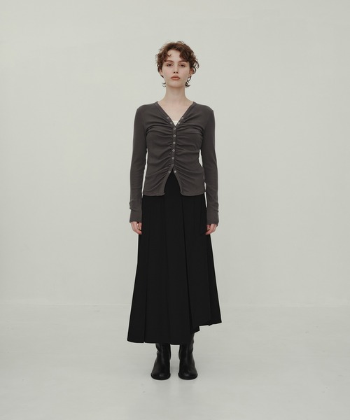 CITY TOKYO スカート Asymmetry Tuck Skirt/アシンメトリータックス
