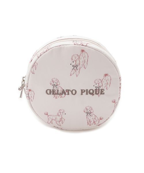 gelato pique（ジェラートピケ） ポーチ プードル丸型総柄ポーチ