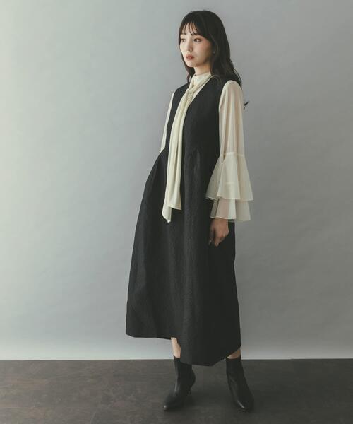 ワンピース ジャガードフォルムレイヤードワンピース : ZOZOTOWN Yahoo