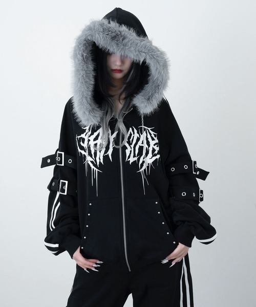 LAZYSLAY パーカー ファーフードラインパーカー レディース メンズ