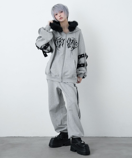 LAZYSLAY パーカー ファーフードラインパーカー レディース メンズ