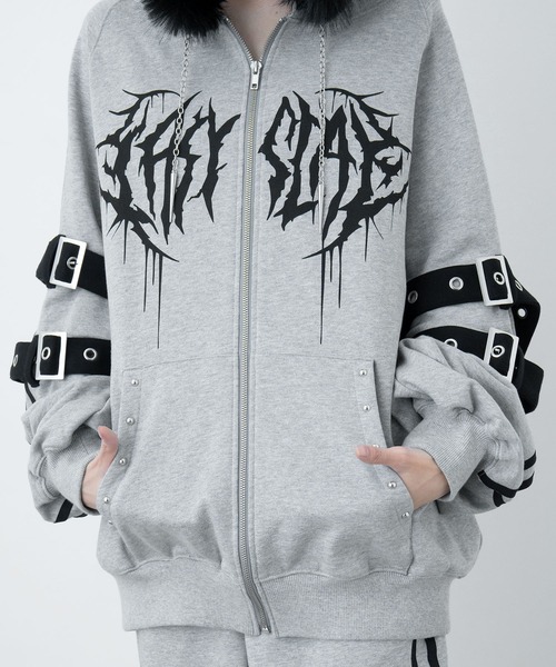 LAZYSLAY パーカー ファーフードラインパーカー レディース メンズ