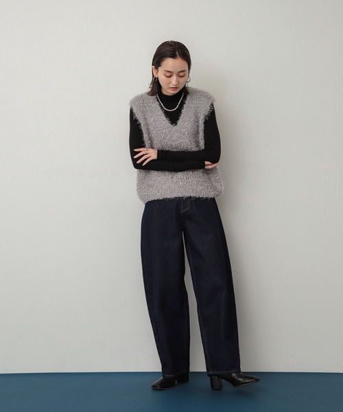 「SENSE OF PLACE by URBAN RESEARCH」 ニットベスト ONE チャコールグレー レディース_画像5