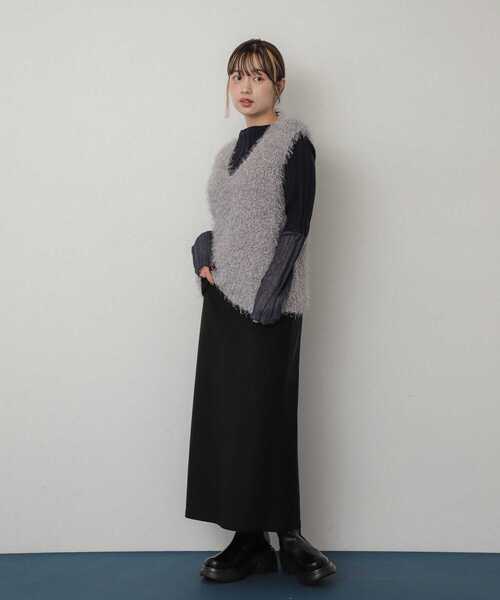 「SENSE OF PLACE by URBAN RESEARCH」 ニットベスト ONE チャコールグレー レディース_画像8