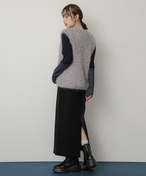 「SENSE OF PLACE by URBAN RESEARCH」 ニットベスト ONE チャコールグレー レディース_画像9