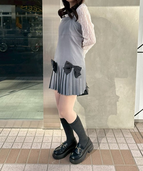 continuer de NICE CLAUP ワンピース 「リボンでアレンジできちゃう