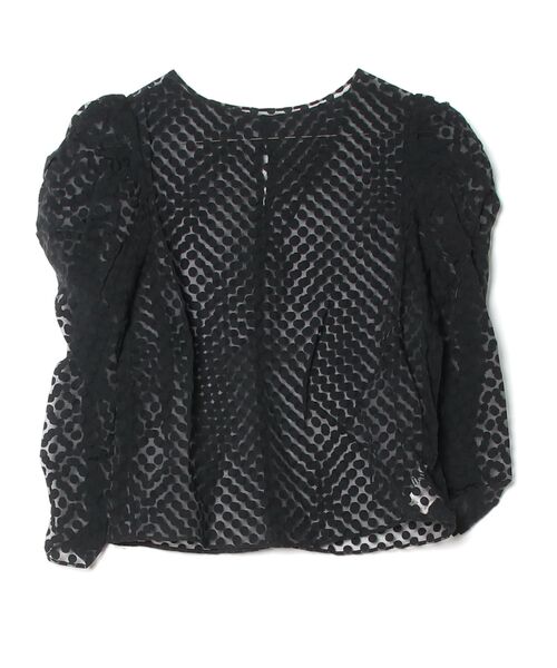 極美品 ボーダーズアットバルコニー ベーシックボーダートップニット フリル 黒 極美品 ボーダーズアットバルコニー ベーシックボーダートップニット