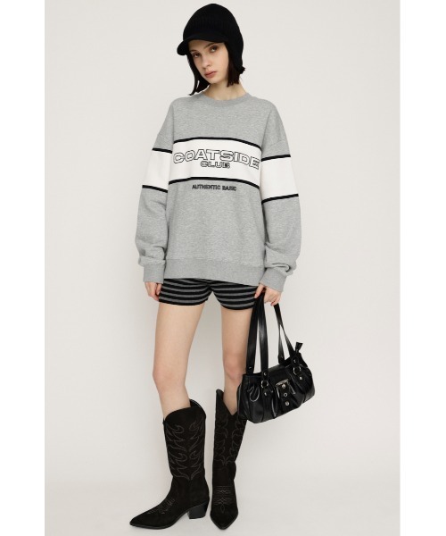 SLY（スライ） トレーナー スウェット BLOCKING LINE LOGO SW TOPS