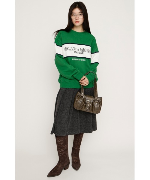 SLY（スライ） トレーナー スウェット BLOCKING LINE LOGO SW TOPS