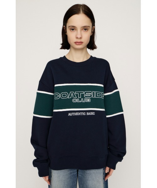 SLY（スライ） トレーナー スウェット BLOCKING LINE LOGO SW TOPS