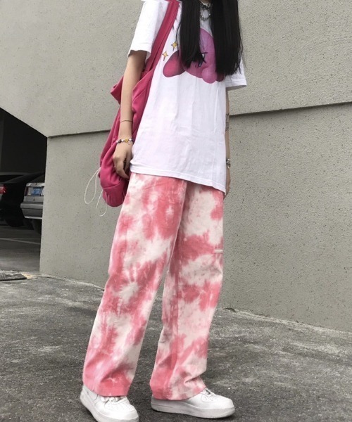 「almo」 「sheenadel ray」イージーパンツ FREE サックスブルー レディース_画像6