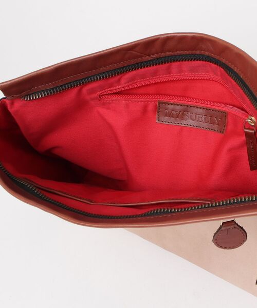 「MySuelly」 ワンポイントクラッチバッグ - ブラウン レディース_画像4