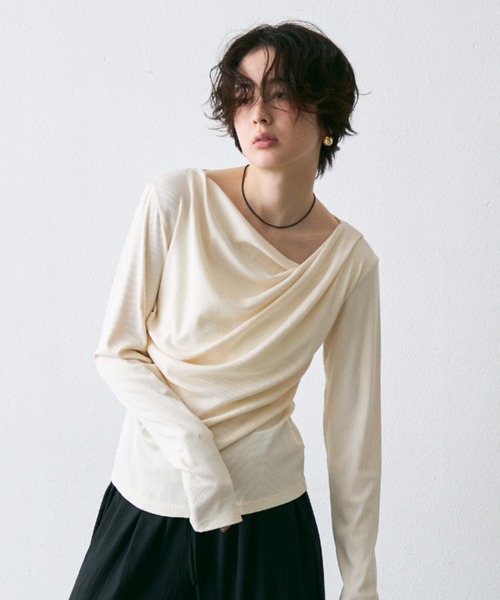 Trish（トリッシュ） tシャツ テレコドレープロンT レディース