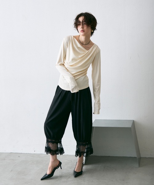 Trish（トリッシュ） tシャツ テレコドレープロンT レディース