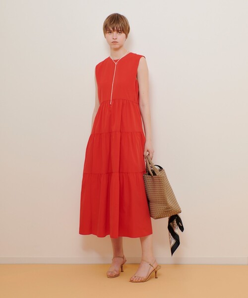 「allureville」 ノースリーブワンピース 2 ベージュ レディースの画像