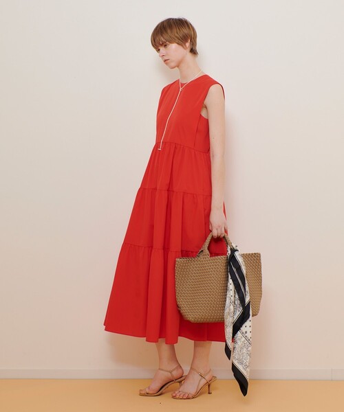 「allureville」 ノースリーブワンピース 2 ベージュ レディースの画像