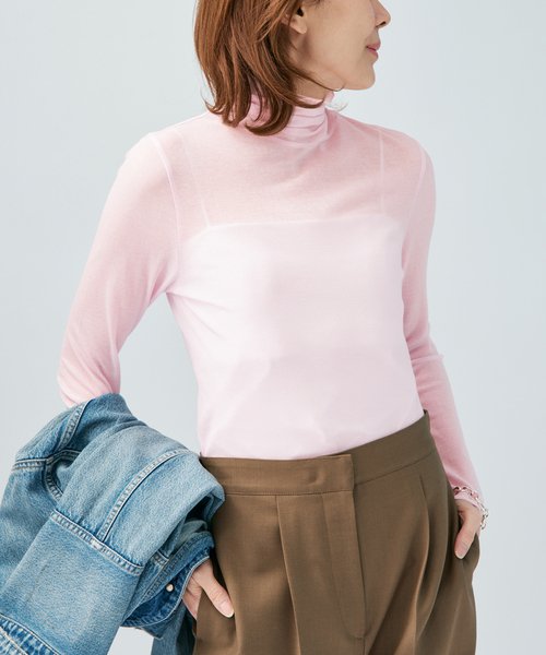 未使用HAENGNAEヘンネKISHIMENシアータートルネック VERMEIL par iena（ヴェルメイユパーイエナ） tシャツ シアーフライス