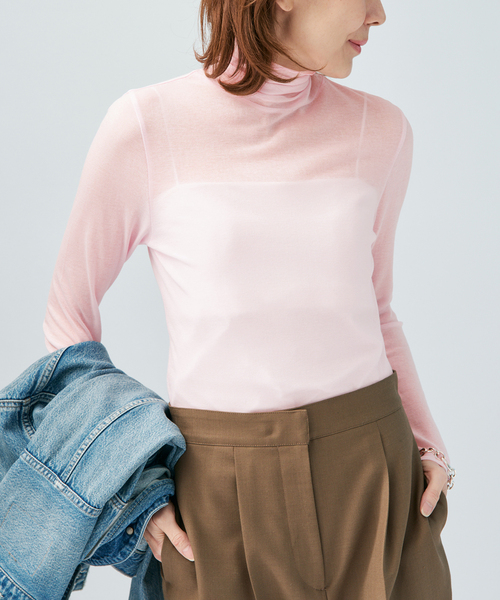 新品未使用！IENA Grossy タートルネックプルオーバー VERMEIL par iena（ヴェルメイユパーイエナ） tシャツ シアーフライス