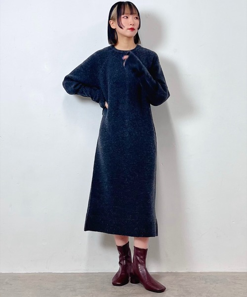 「MILLION CARATS」 ニットワンピース FREE チャコールグレー レディース_画像9