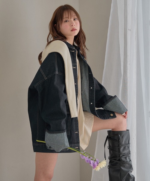 mideal（マイディール） デニムジャケット gジャン denim over jacket