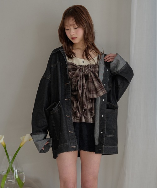 mideal デニムオーバージャケット mideal（マイディール） デニムジャケット gジャン denim over jacket