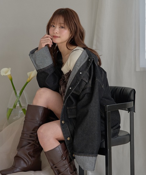 mideal（マイディール） デニムジャケット gジャン denim over jacket