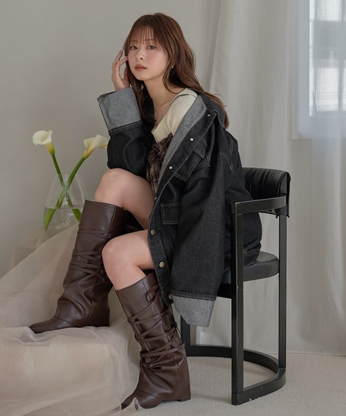 mideal（マイディール） デニムジャケット gジャン denim over jacket