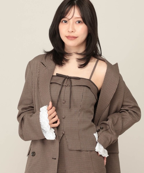 Heather（ヘザー） ジャケット テーラードジャケット レーススリーブ