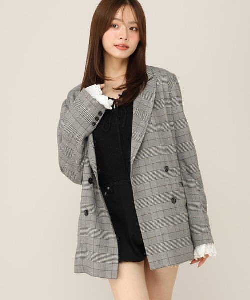 Heatherジャケット テーラードジャケット レーススリーブミドルジャケット Heather（ヘザー） ジャケット テーラードジャケット レーススリーブ