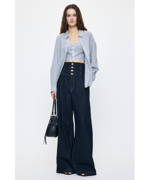 MOUSSY（マウジー） アンサンブル OVER シャツ ＆ ビスチェ セット