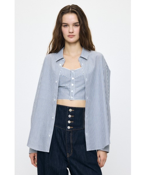 MOUSSY（マウジー） アンサンブル OVER シャツ ＆ ビスチェ セット