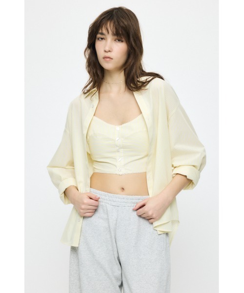 MOUSSY（マウジー） アンサンブル OVER シャツ ＆ ビスチェ セット