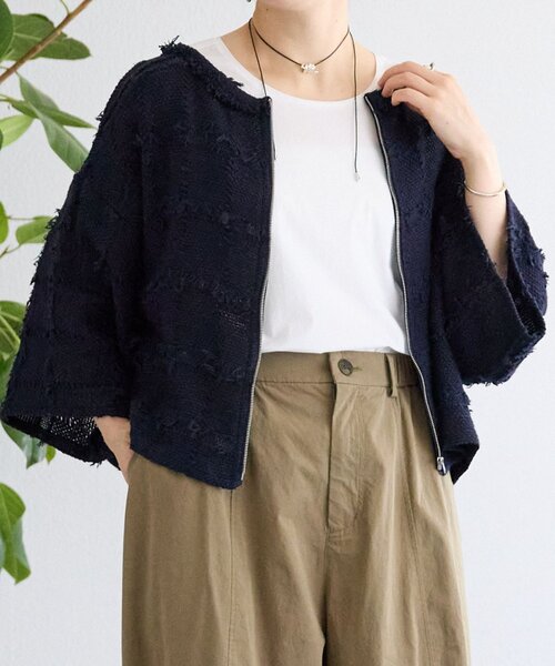 BEARDSLEY（ビアズリー） ブラウス シャツ チェックフリンジプル