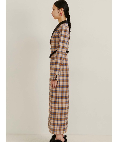 「PAMEO POSE」 長袖ワンピース MEDIUM ベージュ レディースの画像