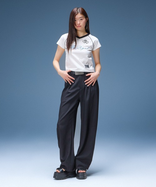 X-girl（エックスガール） スラックス パンツ BARREL LEG SLACKS
