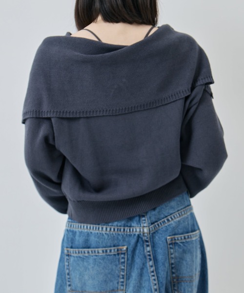 トレーナー スウェット 「JANE SMITH/ジェーン・スミス」7G SAILER CARDIGAN レディースの画像