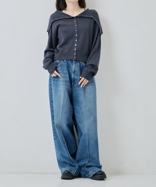トレーナー スウェット 「JANE SMITH/ジェーン・スミス」7G SAILER CARDIGAN レディースの画像