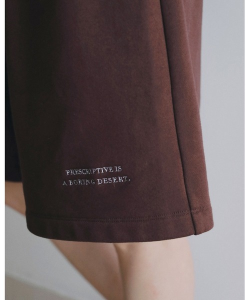 anuke（アンヌーク） ハーフパンツ パンツ 短パン Embroidery Half